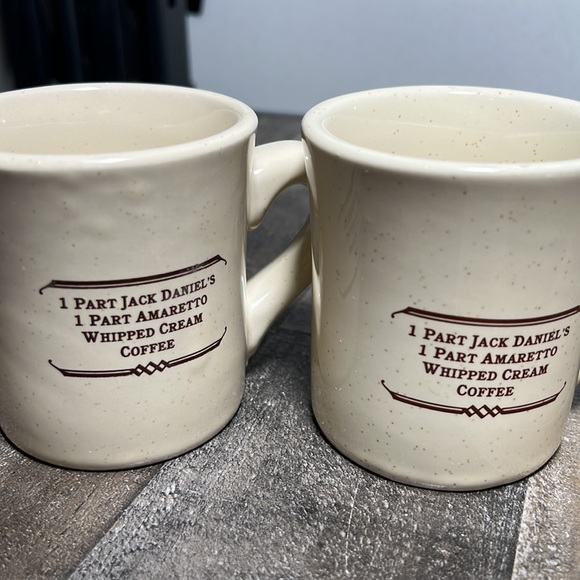 Vintage Jack Daniels Tennessee Mud Stoneware Recipe Coffee Mug Set of 2 - Picture 4 of 6